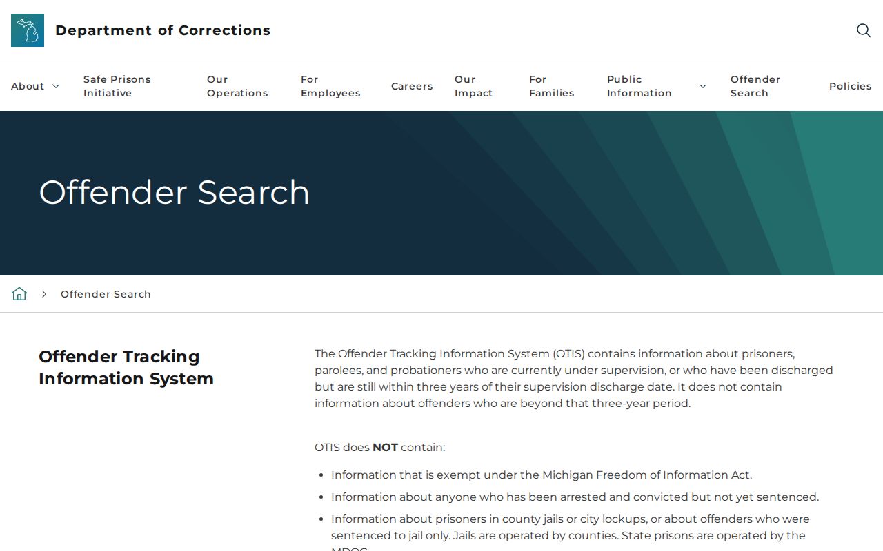 Mount Pleasant residents directory Michigan OTIS search entry